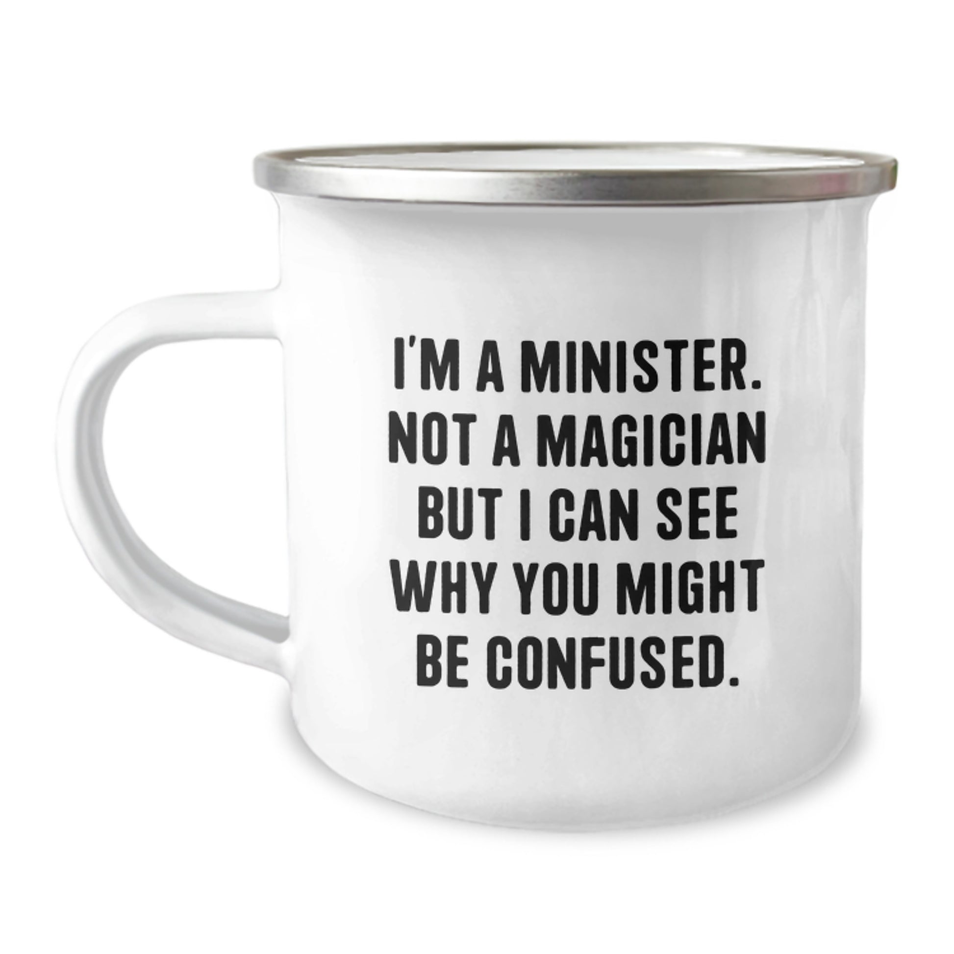 Funny Minister Gifts, Camping Mug for Men - Perfect Christmas Unique Gifts from Friends to Family - Image 1