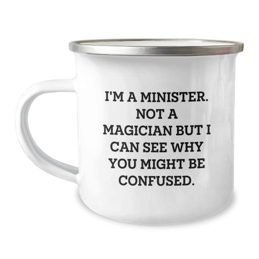 Christmas Unique Gifts for Ministers from Family - Funny Camping Mug for Clergy - Image 1