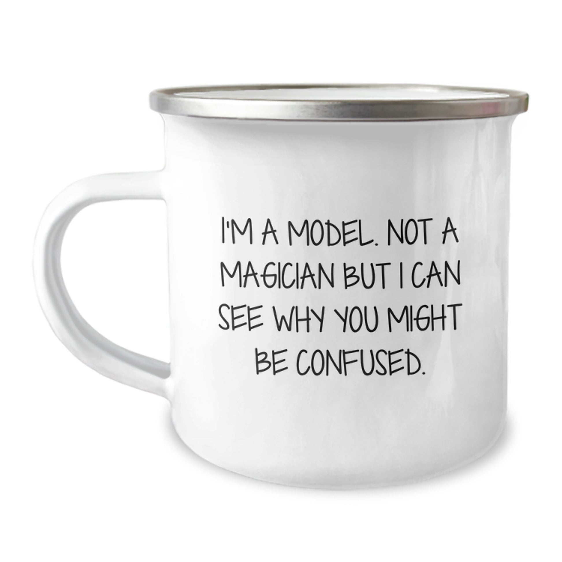 Funny Christmas Model Gifts, Unique Model Camping Mug, Perfect for Friends and Family, I'm A Model - Image 1