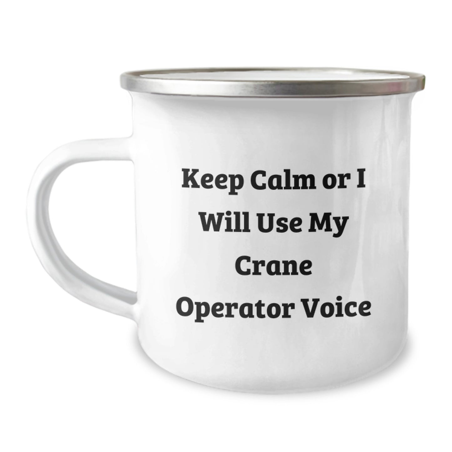 Funny Crane Operator Gifts for Men from Family, Christmas Unique Mugs for Crane Operator Enthusiasts, Camping Mugs with Keep Calm Or I Will Use My Crane Operator Voice - Image 1