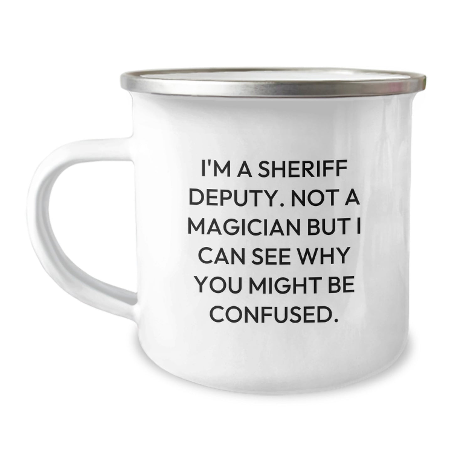 Sheriff Deputy Gifts for Men Funny Camping Mug Birthday Unique Presents from Friends - Image 1