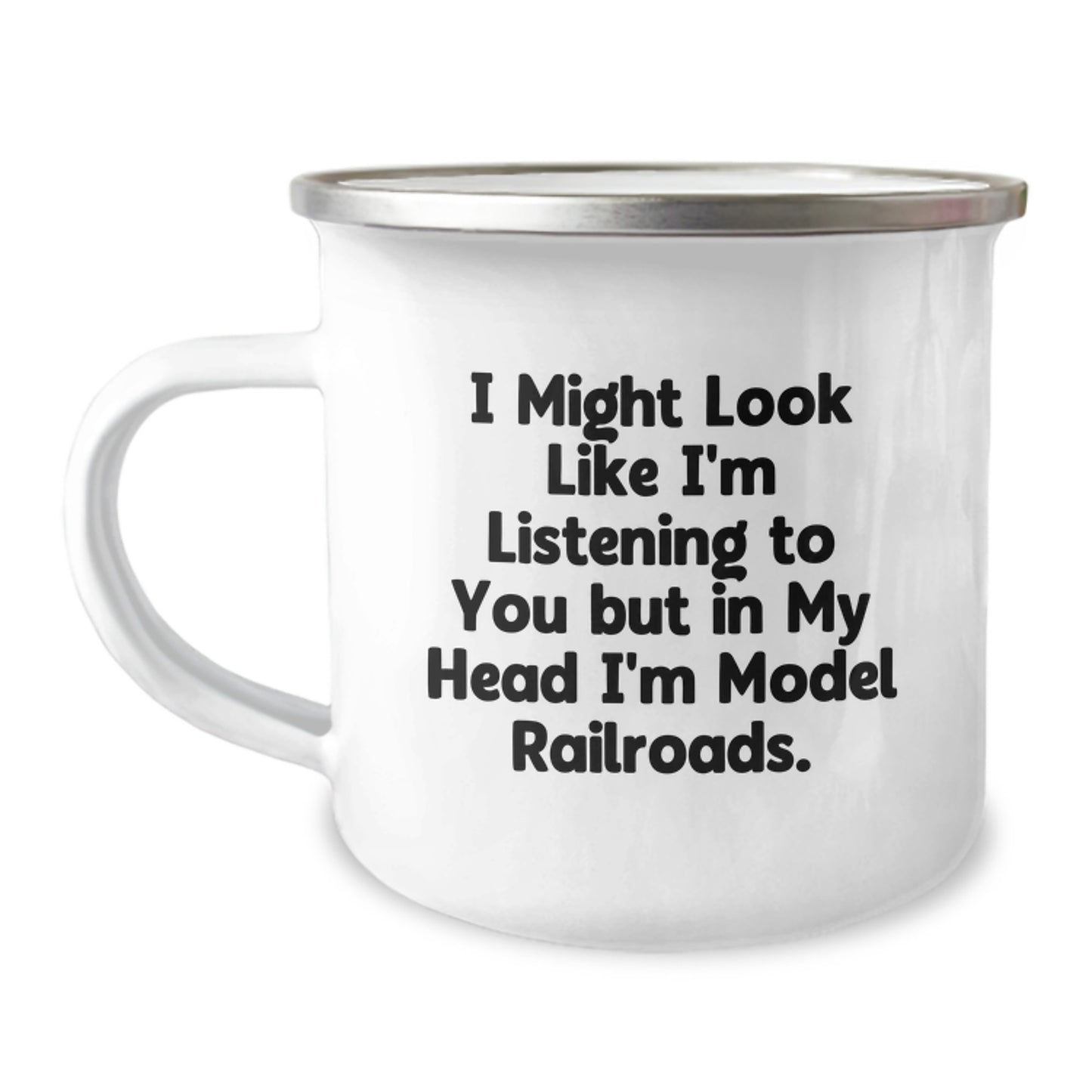 Funny Model Railroads Camping Mug Gifts from Friends and Family for Christmas - Image 1