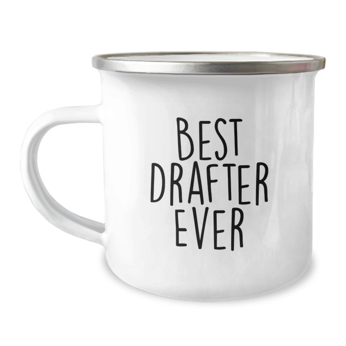 Funny Drafting Gifts from Friends for Best Drafter Ever, Camping Mug for Graduation, 12 oz Stainless Steel Enamel Finish - Image 1