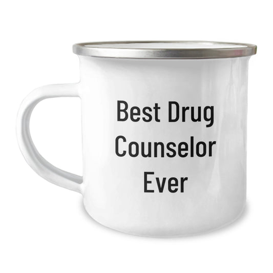Funny Drug Counselor Gifts from Family, Best Drug Counselor Ever Quotes on Camping Mug, Graduation Unique Gifts for Drug Counselor Friends - Image 1