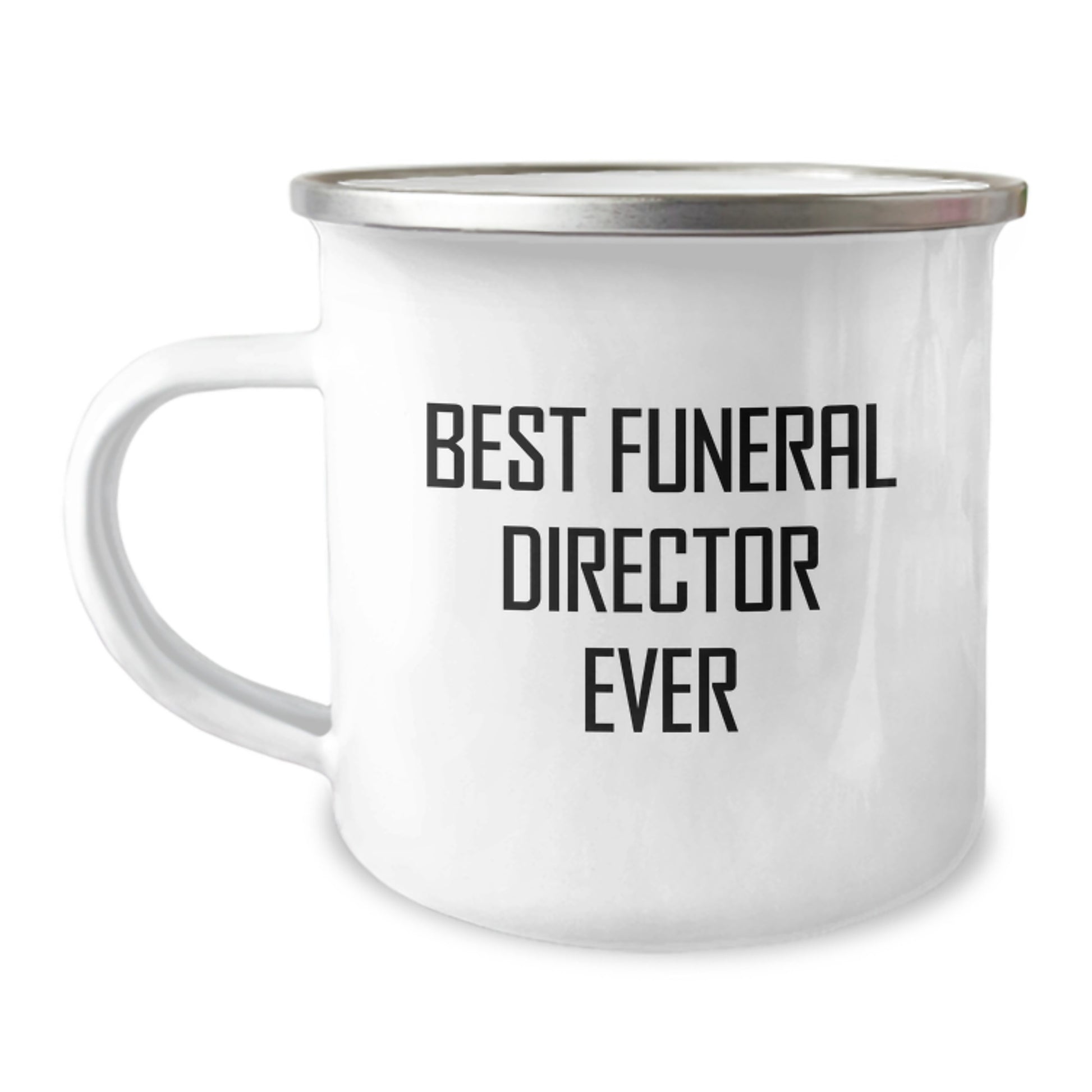 Funeral Director Gifts from Men Best 'Best Funeral Director Ever' Camping Mug for Graduation - Image 1