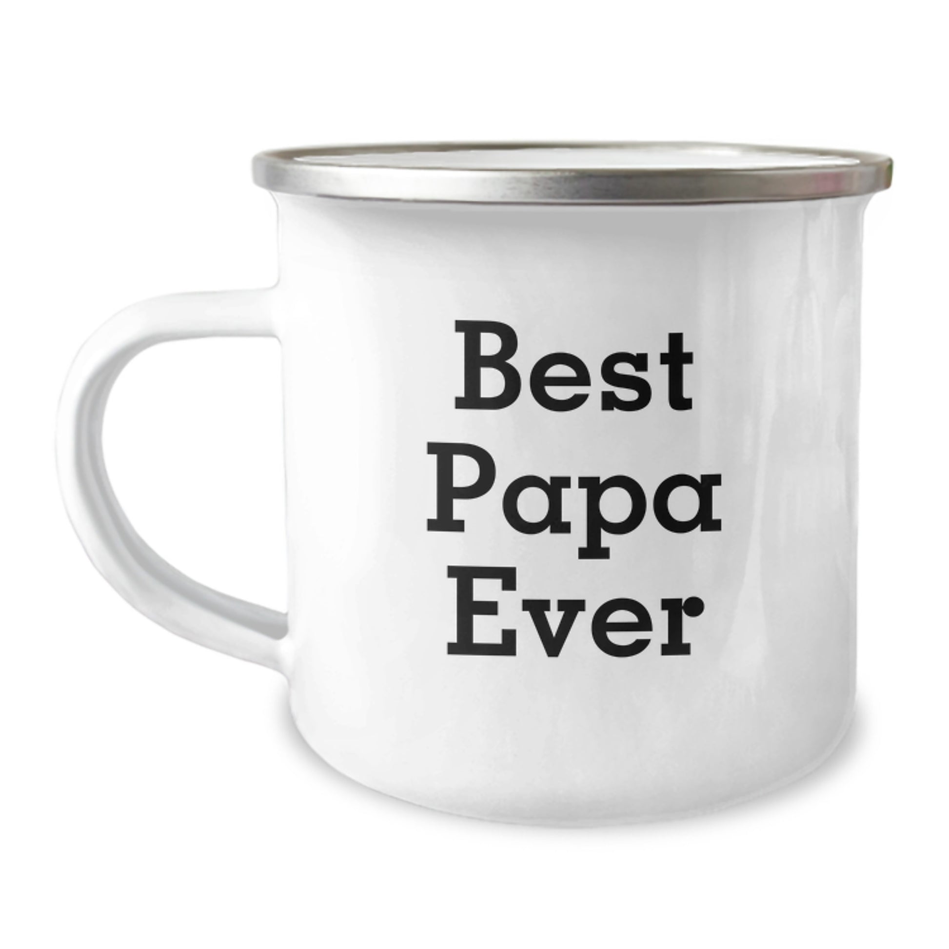 Funny Papa Gifts from Friends to Best Papa Ever, Camping Mug for Birthday, 'Best Papa Ever' Quote - Image 1