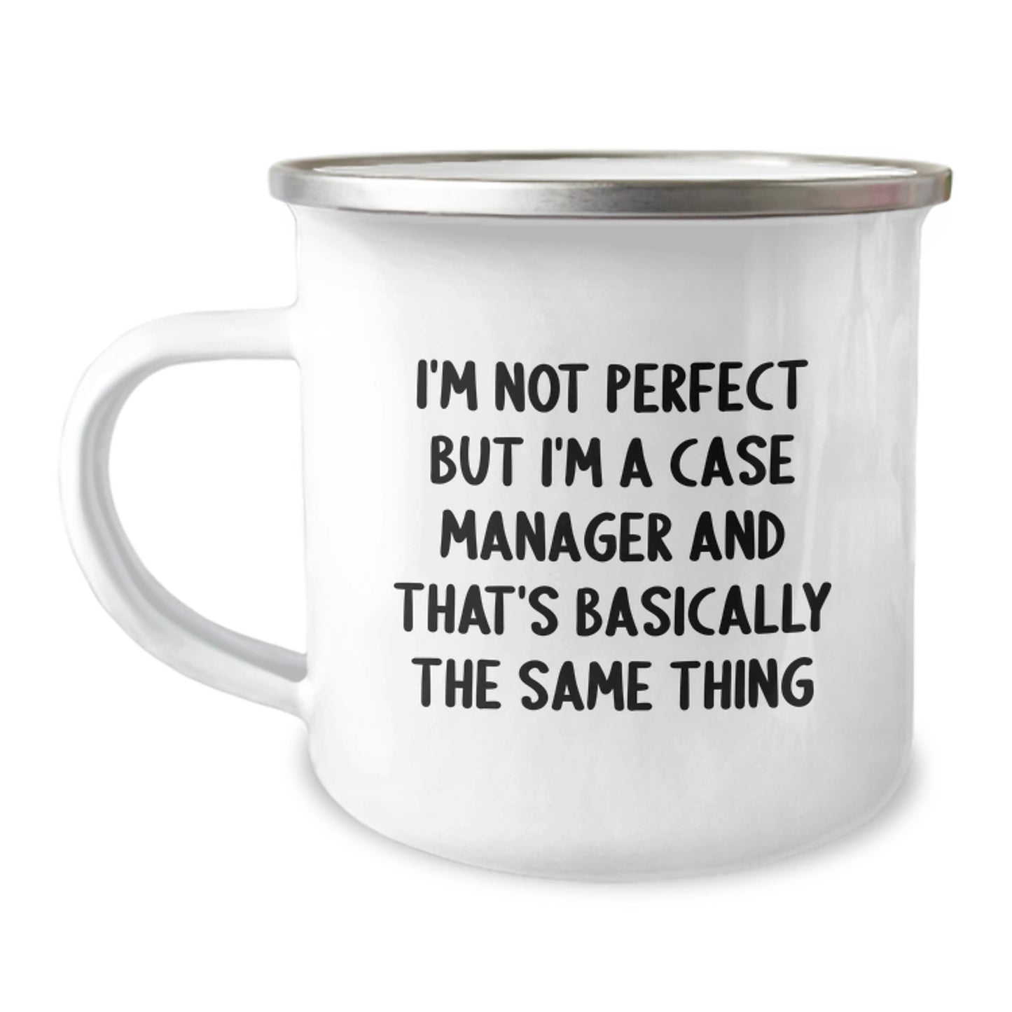 Funny Case Manager Gifts from Men for Case Manager Friends and Coworkers - I'm Not Perfect But I'm A Case Manager And That's Basically The Same Thing Christmas Unique Mug - Image 1