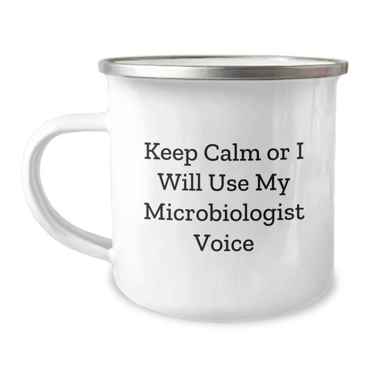 Funny Microbiologist Camping Mug Gifts from Friends to Men or Women on Christmas Unique Holidays - Image 1