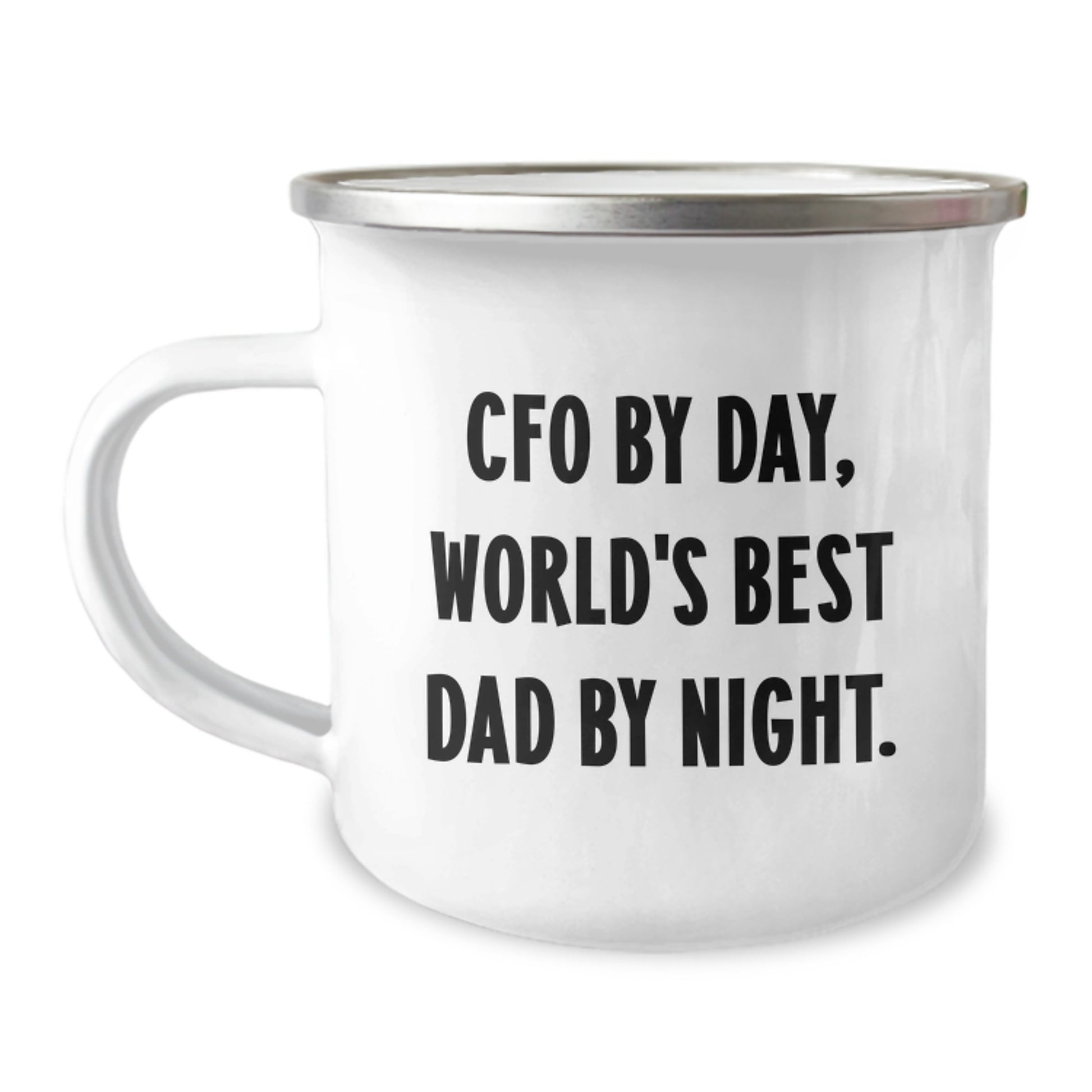 Funny CFO Gifts for Men, CFO By Day, World's Best Dad By Night Camping Mug, Perfect for Father's Day Unique Gifts from Family, Friends, or Coworkers - Image 1