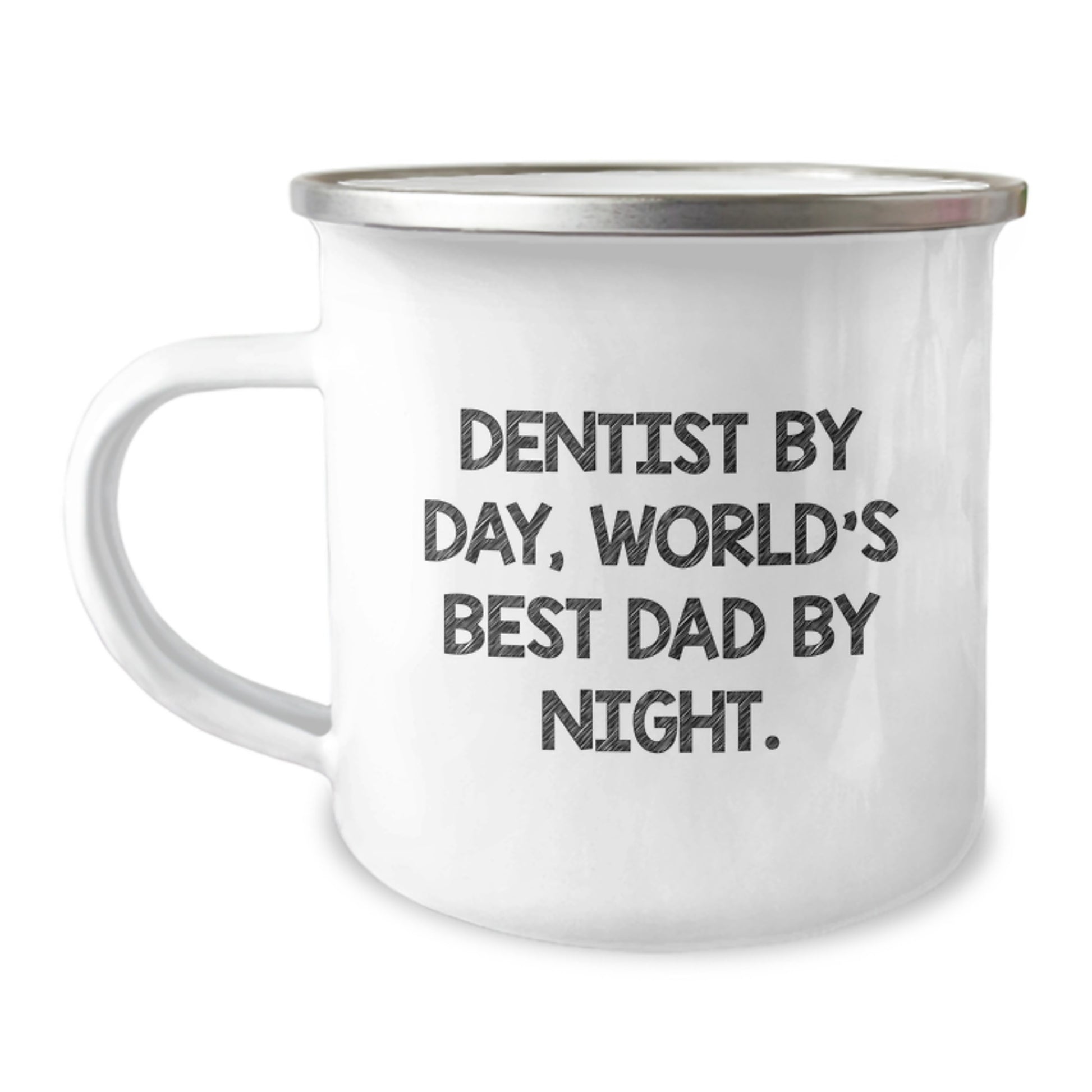 Funny Dentist Gifts from Friends for Christmas - Best Camping Mug for Dad By Day - Image 1