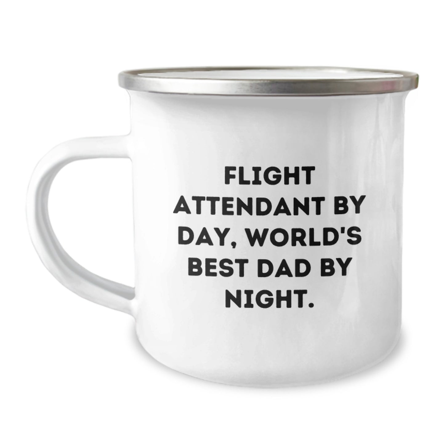 Flight Attendant Gifts from Family - Funny Camping Mug for Men, Unique Birthday Unique Gifts for Flight Attendant Dad - Image 1