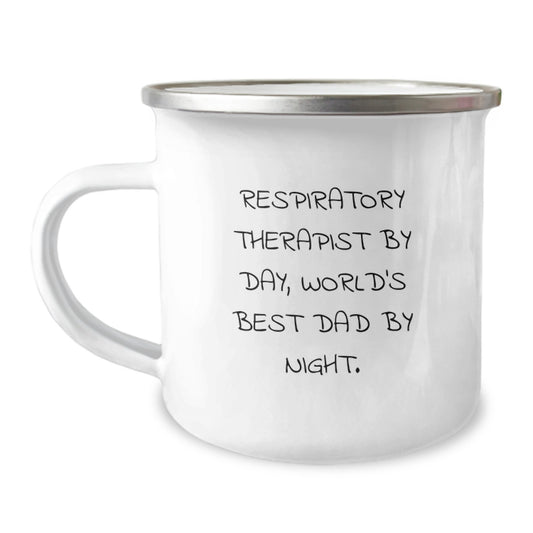 Funny Respiratory Therapist Gifts from Men to World's Best Dad, Perfect Camping Mug for Respiratory Therapist By Day, Christmas Unique Gifts - Image 1