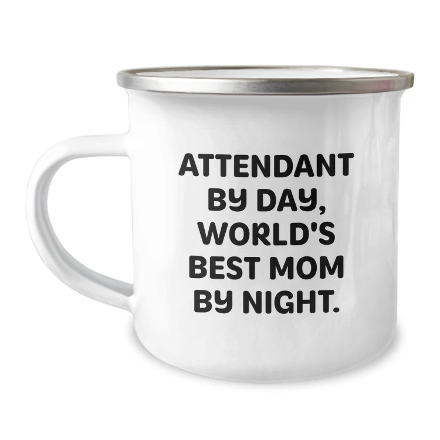 Funny Attendant Gifts from Family to World's Best Mom By Night, Camping Mug for Attendant, Christmas Unique Gifts - Image 1