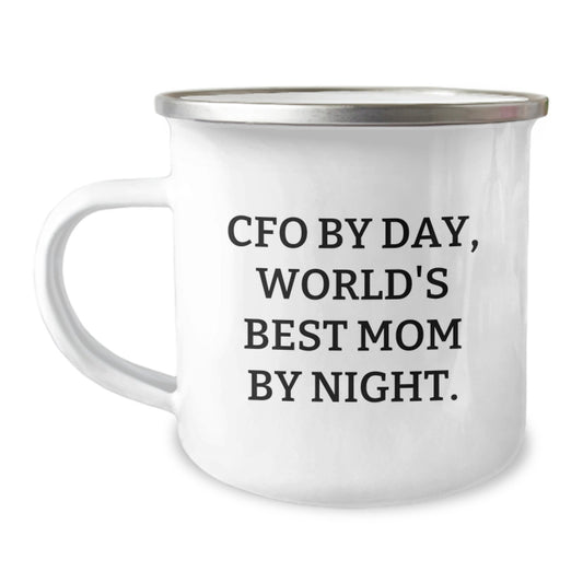 CFO Gift Ideas, Funny Quotes, Valentine's Unique Gifts, Gifts from Friends for CFO, World's Best Mom Camping Mug - Image 1
