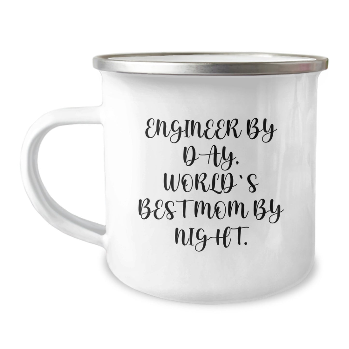 Funny Engineer Gifts, Christmas Unique Mugs for Engineer Mom, Camping Mug with 'Engineer By Day, World's Best Mom By Night.' Quote - Image 1