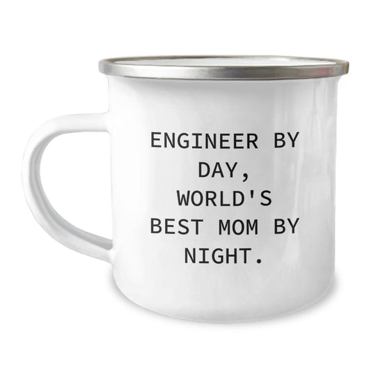 Funny Engineer Gifts for Mom, Stainless Steel Camping Mug, Christmas Unique Presents for Engineers from Mom - Image 1