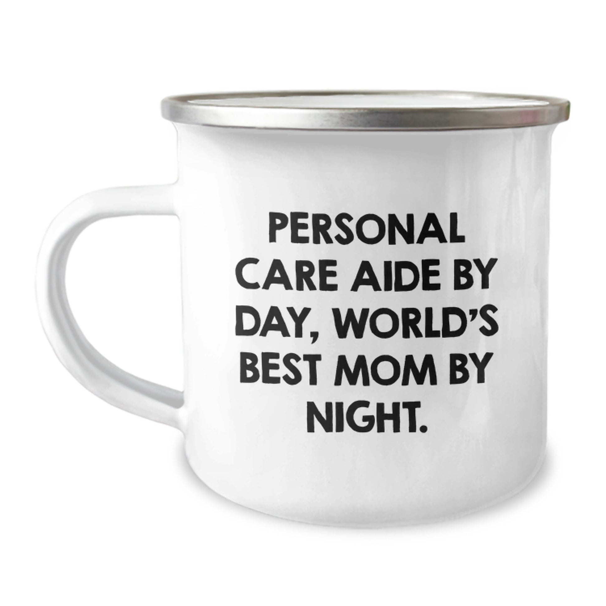 Personal Care Aide Gifts from Family - Funny Camping Mug for Birthday - 'Personal Care Aide By Day, World's Best Mom By Night.' - Image 1