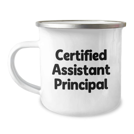 Gifts from Assistant Principals, Funny Certified Assistant Principal Camping Mug, Christmas Unique Gifts for Men Assistant Principals - Image 1
