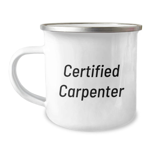 Funny Carpenter Christmas Unique Gifts from Friends for Men, Unique Camping Mug, 'I'm a Carpenter, Not a Morning Person' - Image 1