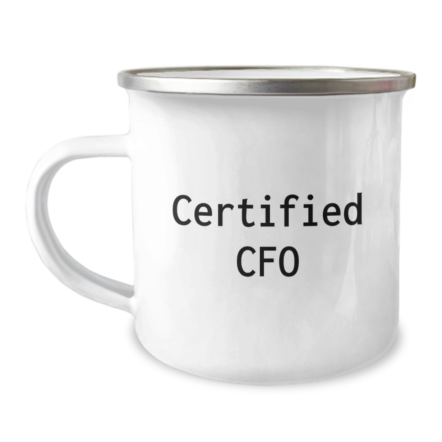 Cute CFO Gifts from Friends to Men on Valentine's - 'Life Begins at the End of Your Comfort Zone' Funny Camping Mug - Image 1