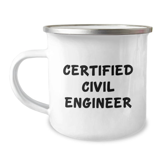 Civil Engineer Funny Quote Gifts from Friends for Civil Engineer Men, Unique Christmas Unique Gifts for Civil Engineer, Cute Camping Mug - Image 1