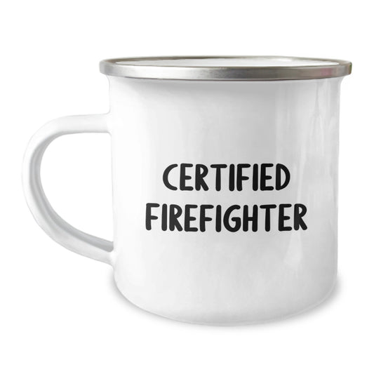 Funny Inspirational Firefighter Gifts from Friends to Birthday Men, Unique Camping Mug for Firefighter Heroes, 'You're the Spark That Ignites the Flame' - Image 1