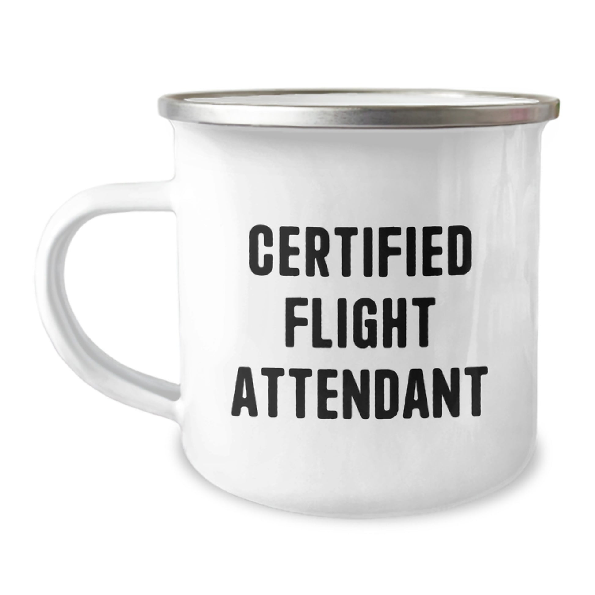 Funny Flight Attendant Gifts for Friends, Certified 'World's Okayest Flight Attendant' Camping Mug, Christmas Unique Gifts from Men to Family - Image 1