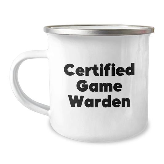 Funny Game Warden Gifts from Men - Certified Game Warden Valentine's Unique Gifts for Game Wardens - Camping Mug - Image 1