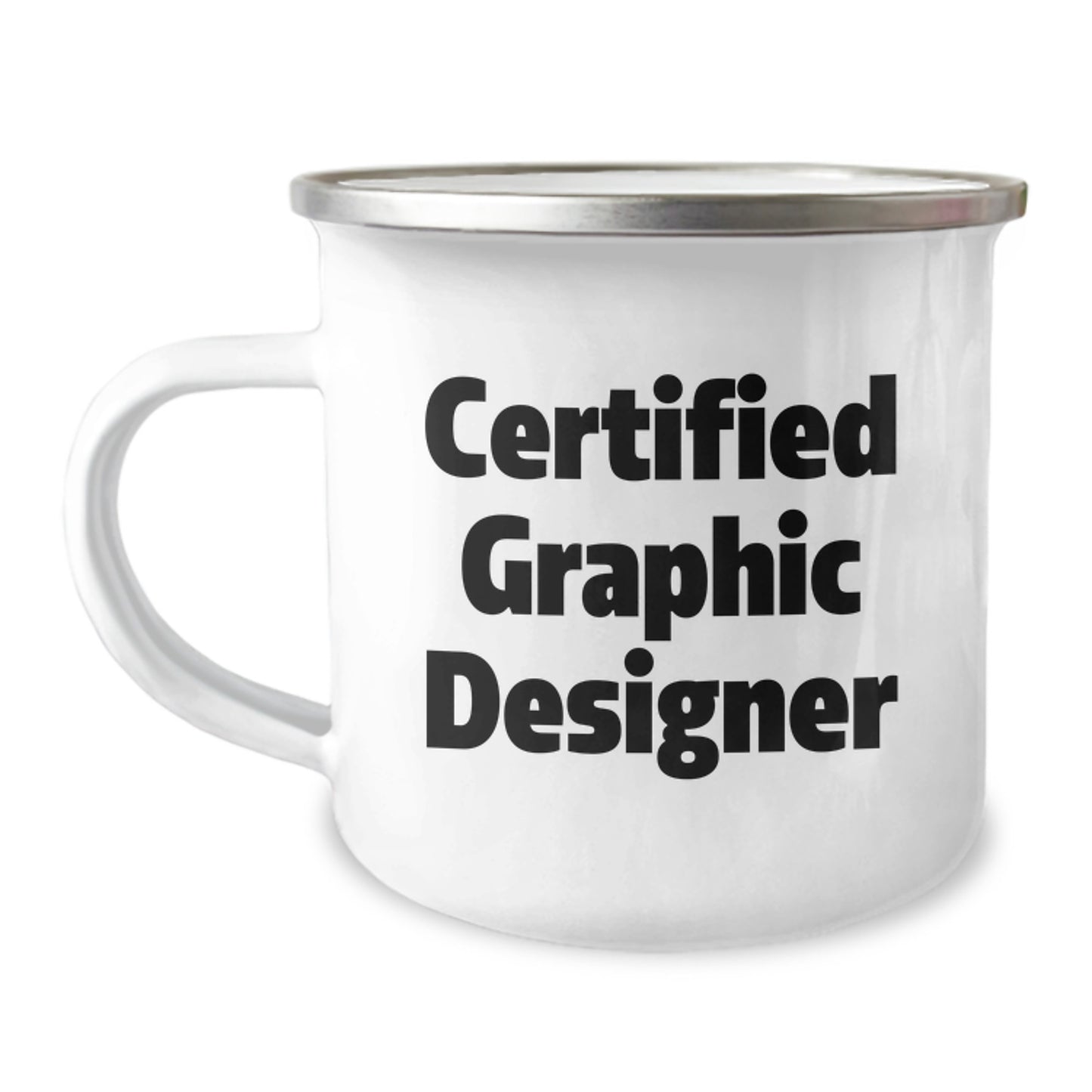 Funny Quote Gifts from Friends for Graphic Designer Christmas Unique Camping Mug - Image 1