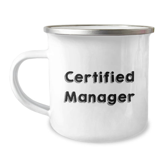 Funny Manager Gifts from Friends, Inspirational Quote Certified Manager Birthday Unique Gifts for Men, Women, Coworkers - Image 1