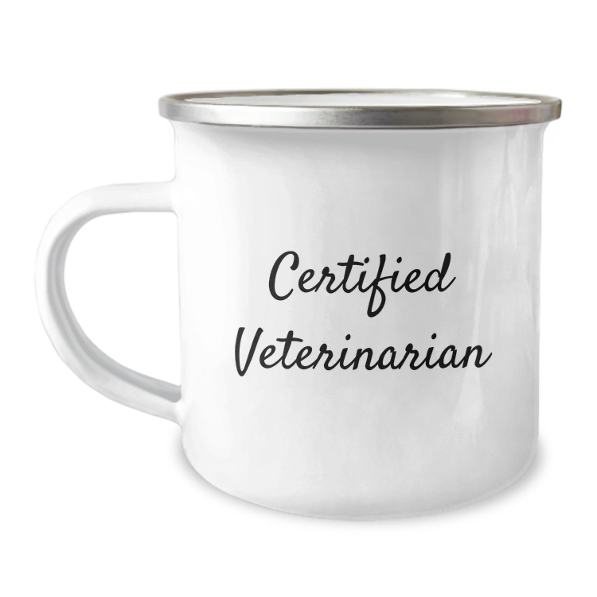 Funny Veterinarian Gifts for Men from Family, Unique Christmas Unique Gifts, Funny Camping Mug for Veterinary Friends and Coworkers, 'I'm a Veterinarian, It's Ruff' Enamel - Image 1