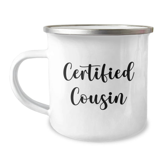 Funny Certified Cousin Gifts from Men to Cousin for Graduation Unique Camping Mugs, 'You're a-maize-ing' Enamel Finish Mug - Image 1