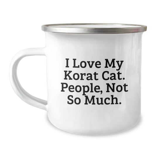 Funny Korat Cat Gifts for Men Gifts from Family - I Love My Korat Cat, People Not So Much, Christmas Unique Mugs - Image 1