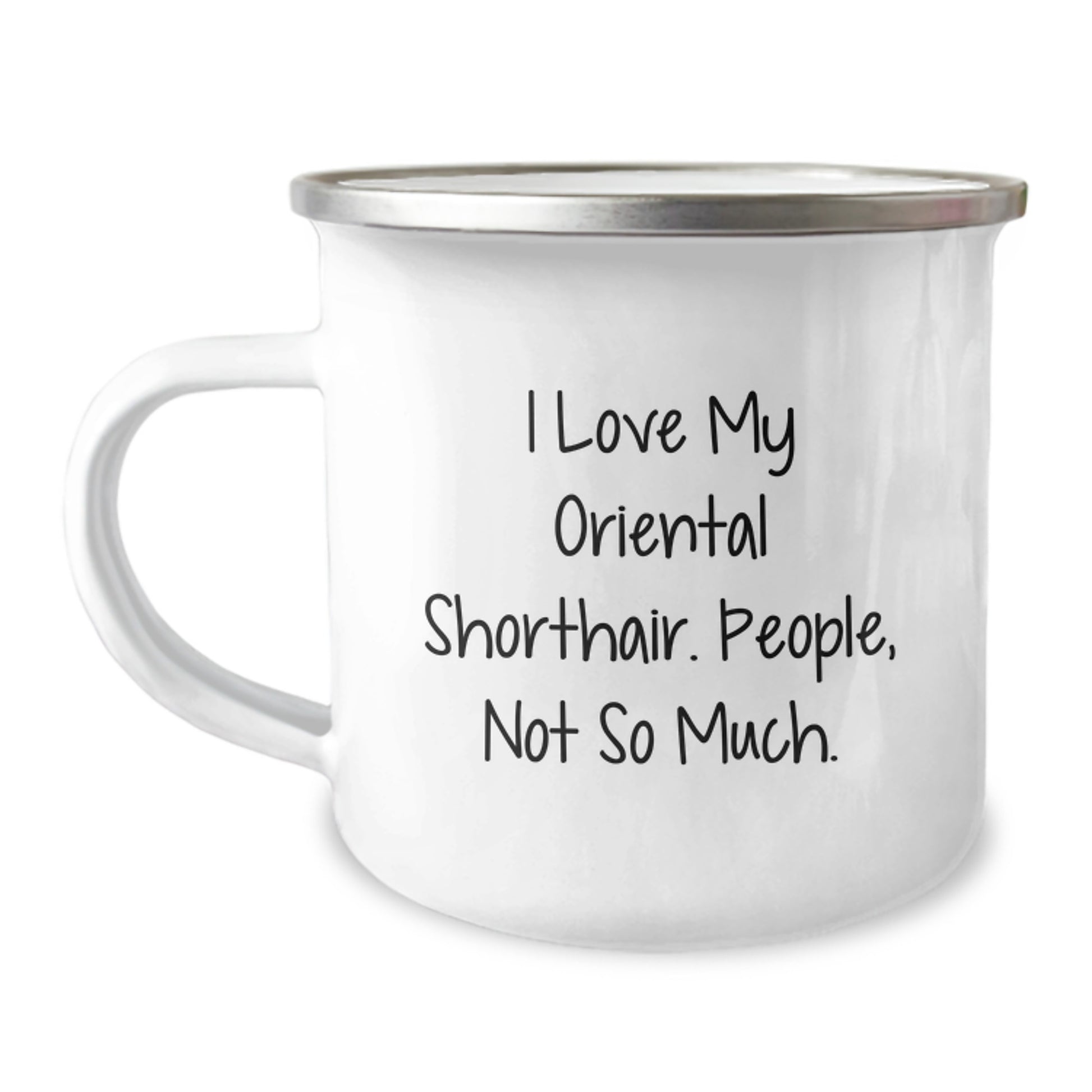 Oriental Shorthair Cat Lover Camping Mug Funny Quirky Gifts from Friends and Family for Christmas - Image 1