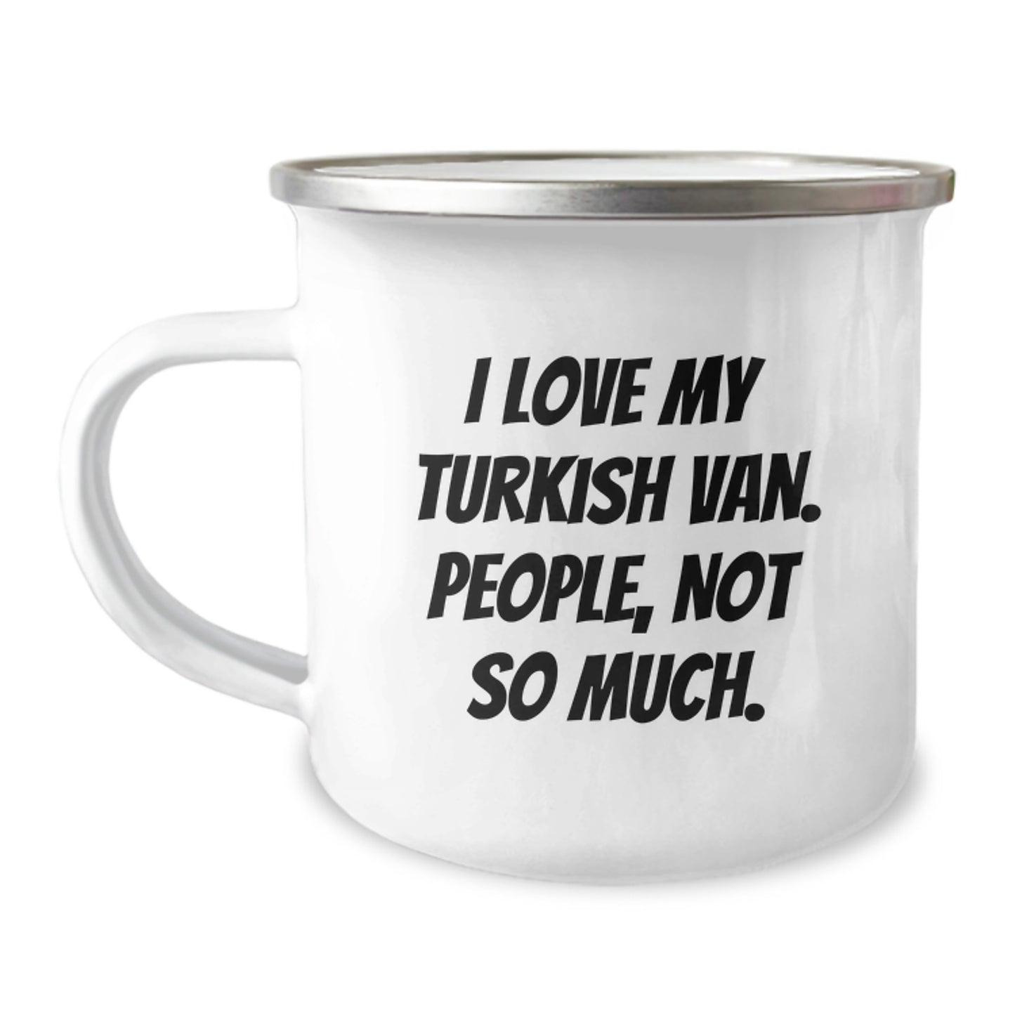 Funny Turkish Van Cat Gifts from Family to Lovers of Turkish Van Cat, Turkish Van Cat Lover Camping Mug, Christmas Unique Gifts - Image 1