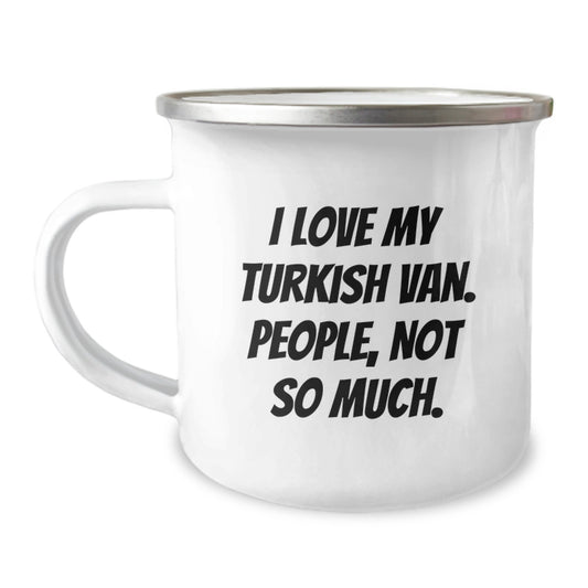 Funny Turkish Van Cat Gifts from Family to Lovers of Turkish Van Cat, Turkish Van Cat Lover Camping Mug, Christmas Unique Gifts - Image 1