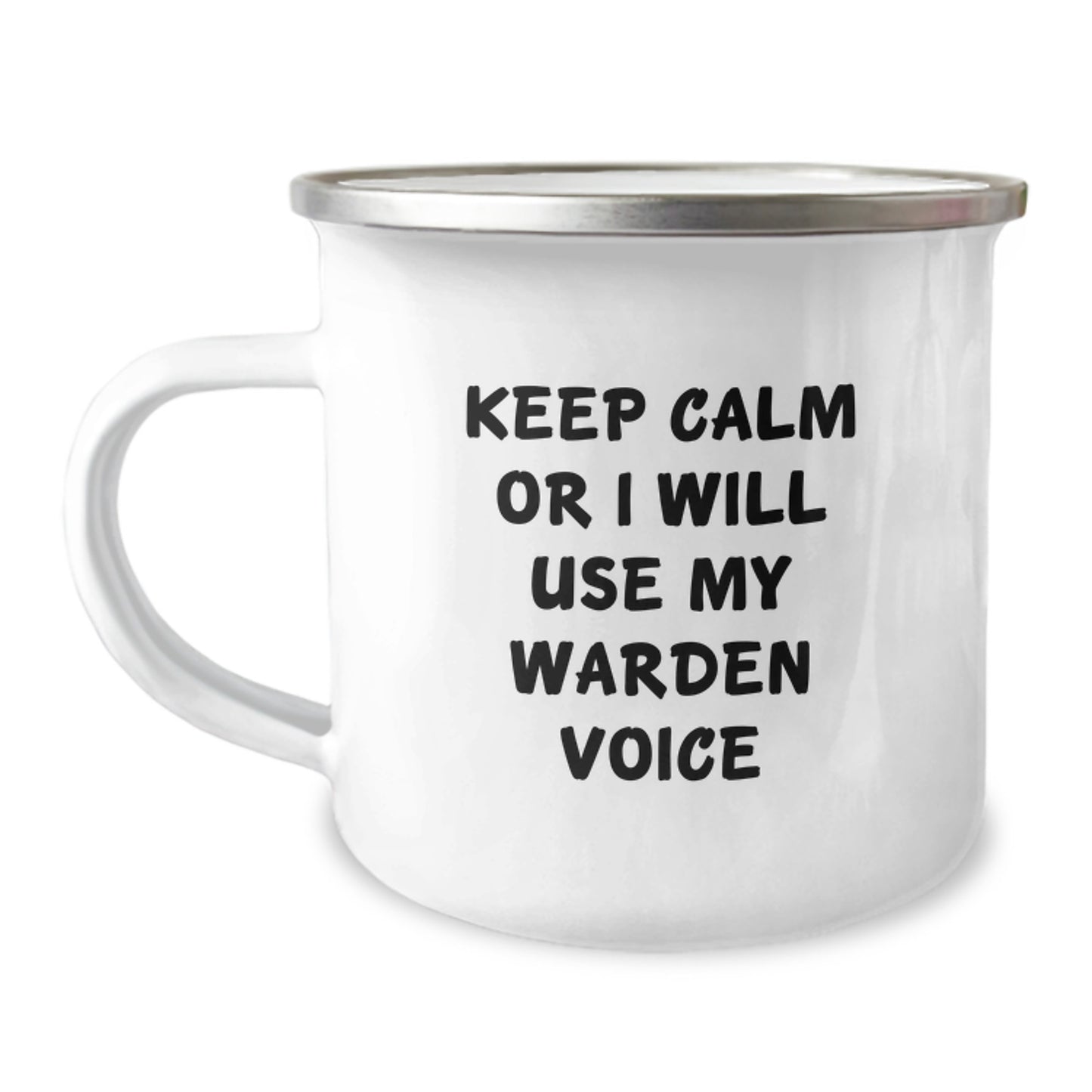 Warden Enthusiast Gifts from Men - Funny Camping Mug for Warden Lovers, Keep Calm Or I Will Use My Warden Voice, Graduation Unique Gifts - Image 1