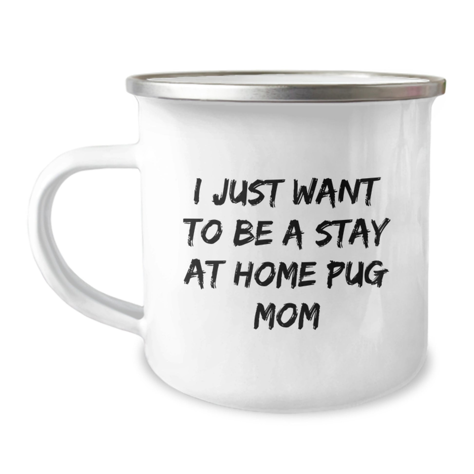 Funny Pug Dog Camping Mug Gifts from Family for Stay At Home Pug Mom, Unique Christmas Unique Gifts for Pug Dog Lover, Pug Dog Enthusiast - Image 1