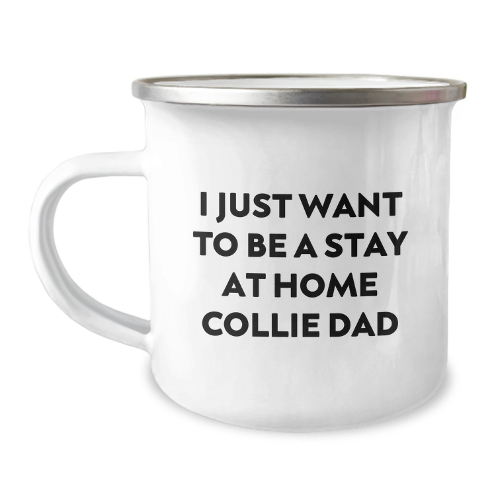 Funny Collie Dog Gifts for Dad, Valentine's Unique Collie Dad Camping Mug, Stay at Home Collie Dad Lover - Image 1