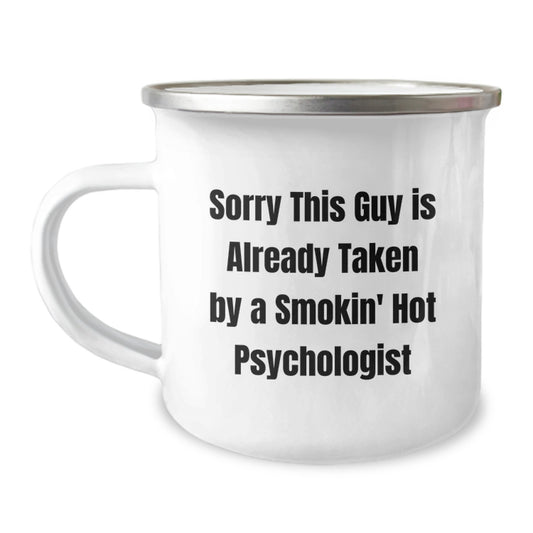 Funny Psychologist Christmas Unique Gifts from Friends for a Smokin' Hot Psychologist Camping Mug - Image 1