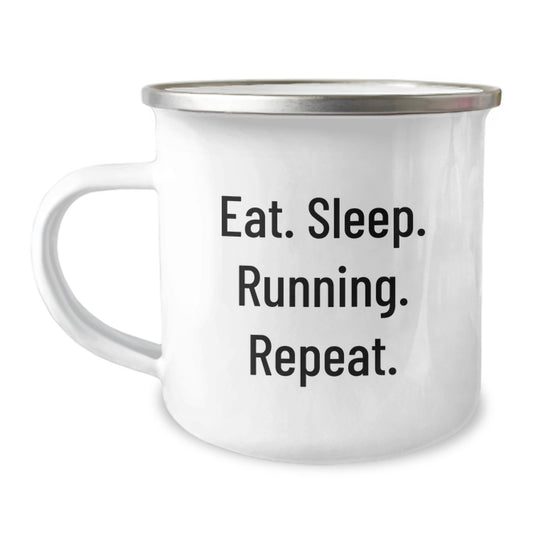 Funny Running Gifts from Friends - Eat. Sleep. Running. Repeat. Graduation Unique Present for Running Men - Image 1