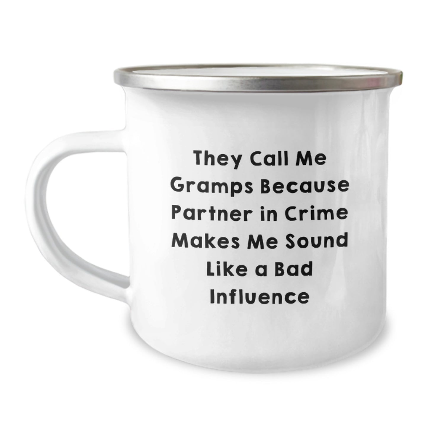 Gramps Camping Mug - Funny 'They Call Me Gramps Because Partner In Crime' Christmas Unique Gifts for Grandma Husband Dad - Image 1