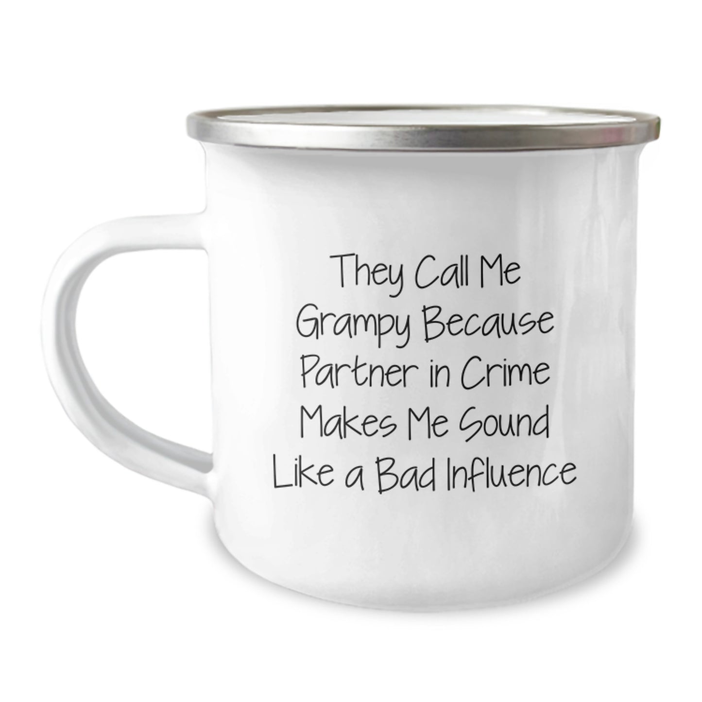 Funny Grampy Gifts for Men, Grampy Camping Mug, They Call Me Grampy Because Partner In Crime Makes Me Sound Like A Bad Influence, Christmas Unique Gifts from Family - Image 1