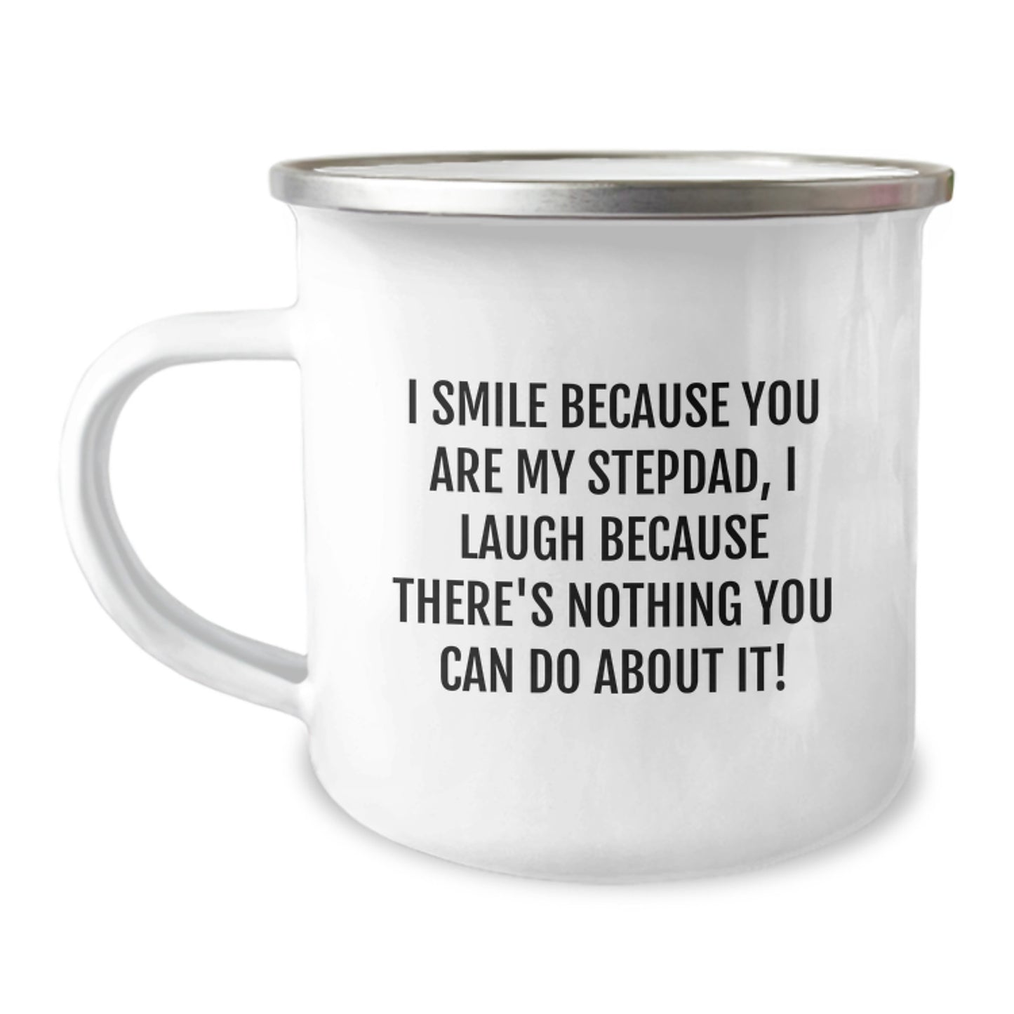 Funny Stepdad Camping Mug - I Smile Because You Are My Stepdad, Christmas Unique Gifts from Family - Image 1
