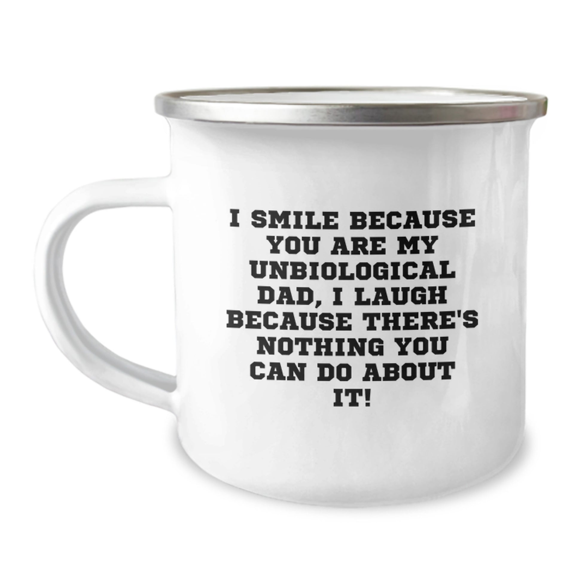 Funny Unbiological Dad Gifts from Men - Unbiological Dad Camping Mug, Perfect Christmas Unique Gifts for Unbiological Dad, Unique Unbiological Dad Quote Mug, Unbiological Dad Humor Coffee Mug - Image 1