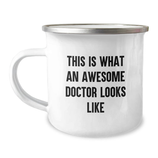 Funny Doctor Gifts from Friends or Family, Birthday Unique Gifts for Awesome Doctors Camping Mug - Image 1