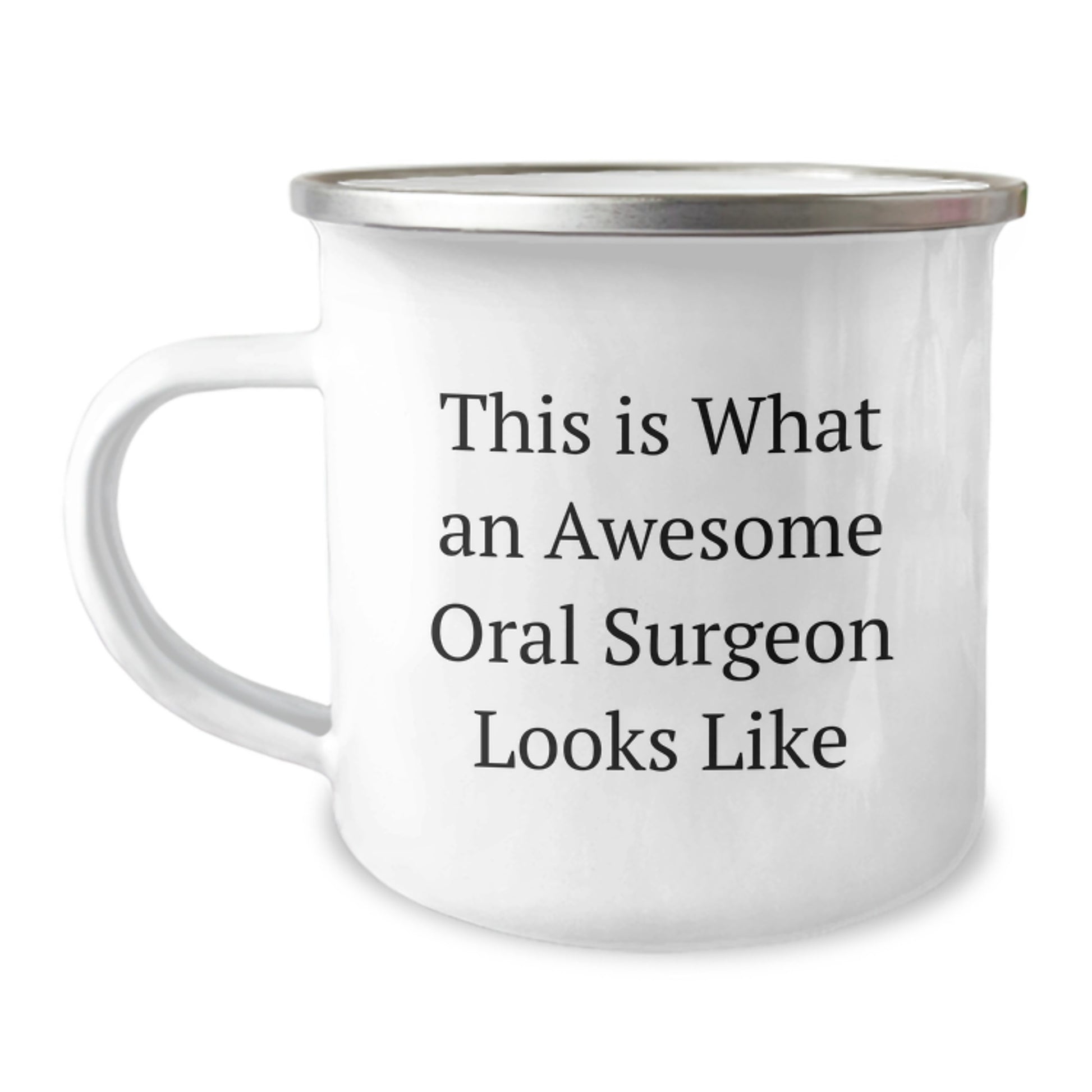 Funny Oral Surgeon Gifts for Men from Friends - This Is What An Awesome Oral Surgeon Looks Like Quote on Camping Mug, 12 oz Stainless Steel, Graduation Unique Gifts - Image 1