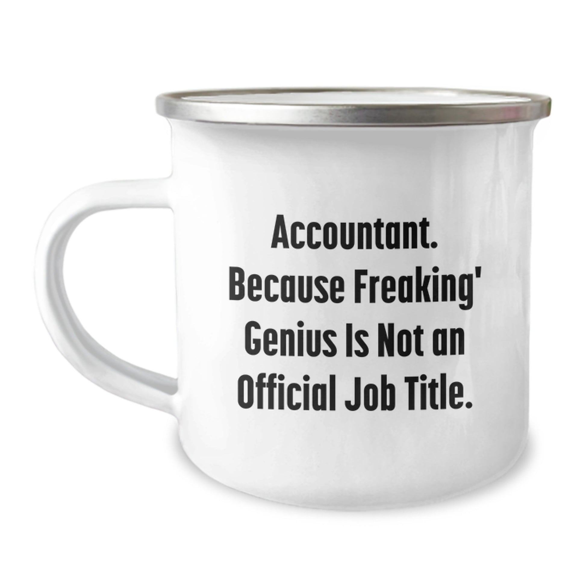 Funny Accountant Mug Gifts from Friends and Family, Perfect Christmas Unique Gifts for Accountant Men and Women, Because Freaking genius Is Not Official Job Title - Image 1