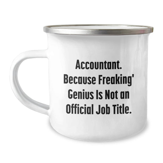 Funny Accountant Mug Gifts from Friends and Family, Perfect Christmas Unique Gifts for Accountant Men and Women, Because Freaking genius Is Not Official Job Title - Image 1