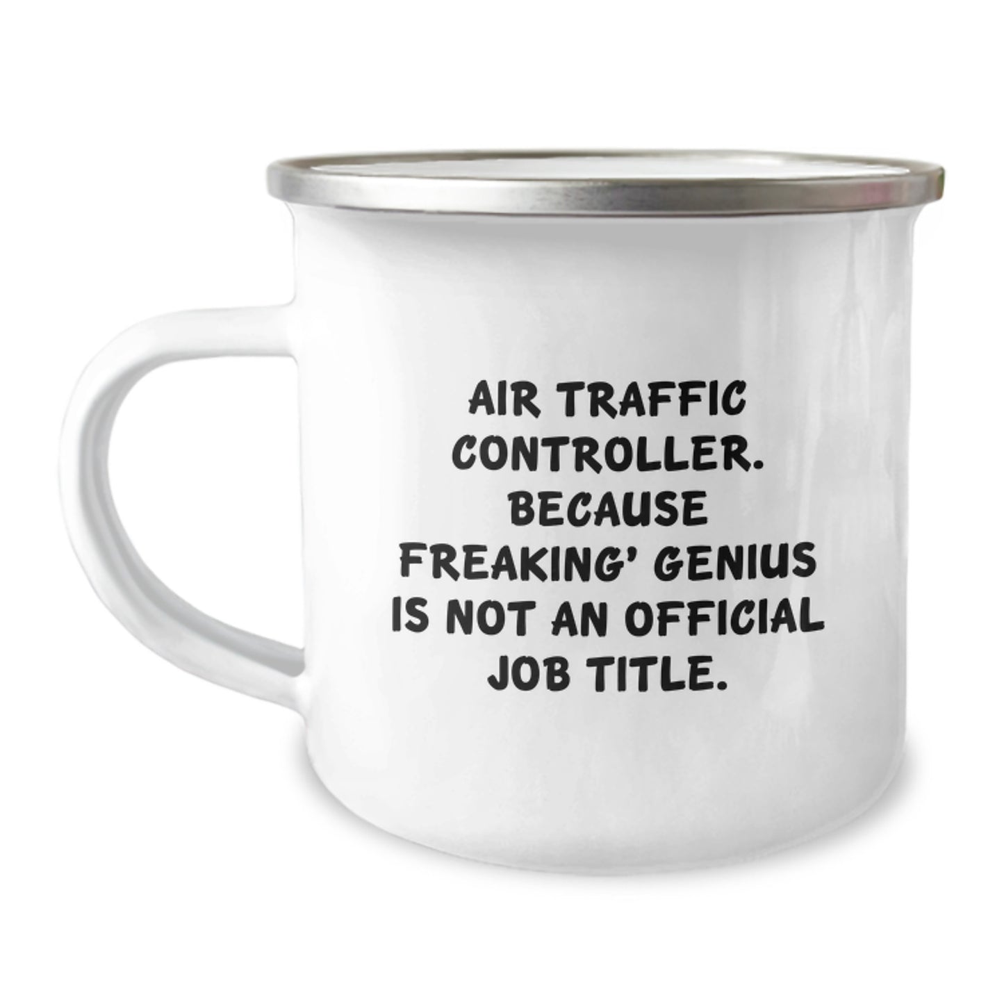 Funny Air Traffic Controller Gifts for Men, Christmas Unique Mugs from Friends, 'Air Traffic Controller. Because Freaking' genius Is Not An Official Job Title.' - Image 1